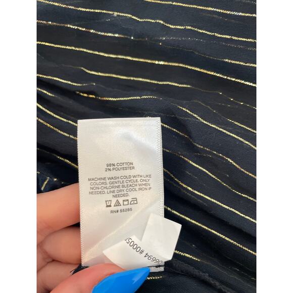 Express and Violet & Claire Black Dotted Blouse & Striped Shirt Bundle Size XL - Picture 13 of 13